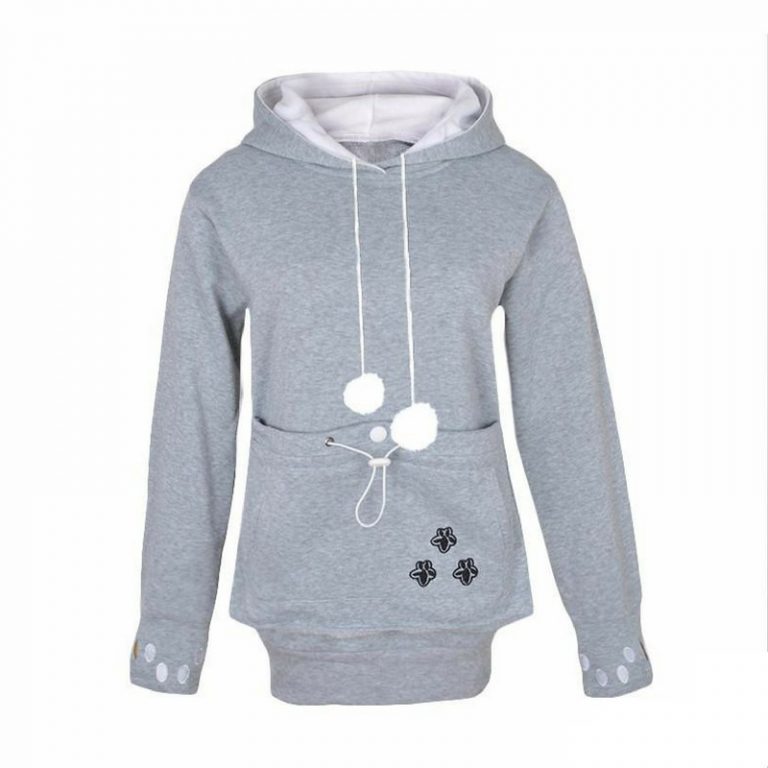 Sweat à Capuche Femme Avec Poche Kangourou - Confortable, Manches Longues, Pour Automne-hiver Et Sorties Avec Chat/chien