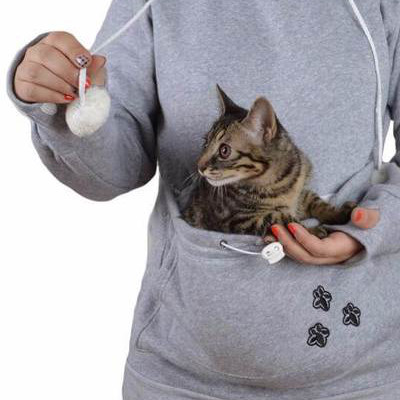 Pull chaud en polaire pour chat, sweat à capuche pour chat avec