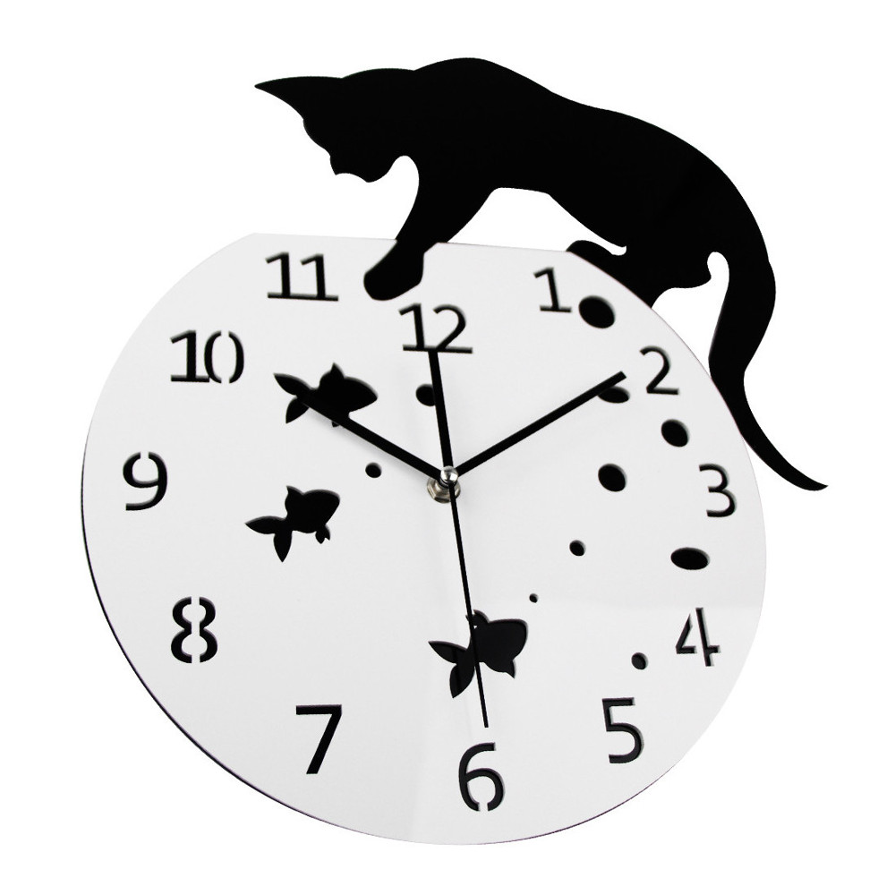 Horloge Chat Pecheur Mon Chat Adore
