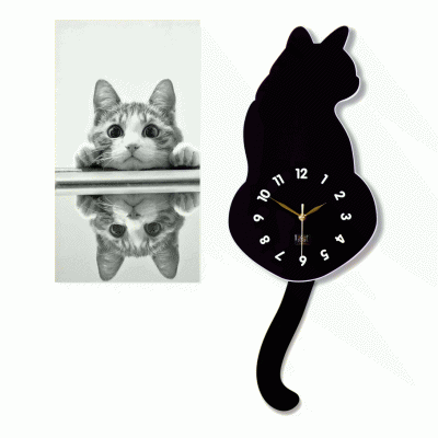 Enesco Pendule en forme Allen Chat Gris - Maison & Déco Horloges 71,66